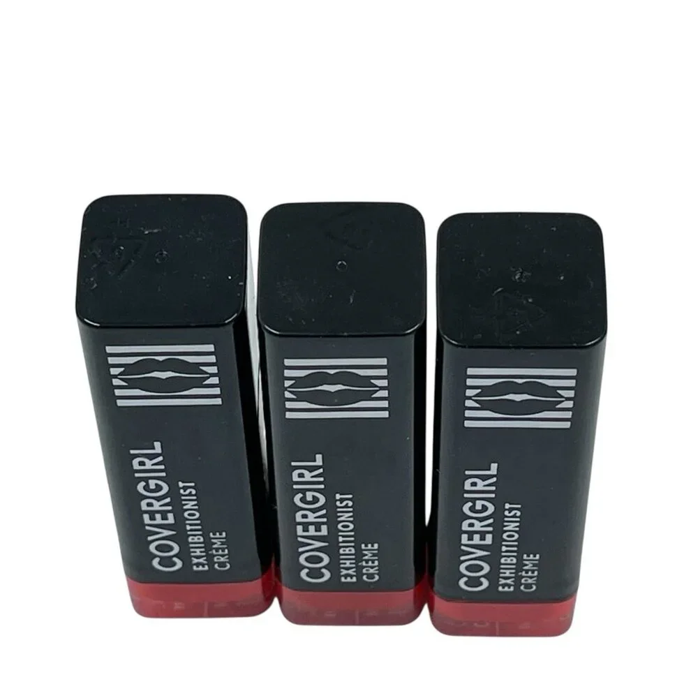 Covergirl Exhibitionist Cream Lipstick 500 Lit A Fire Lot Of 3 New Sealed‎